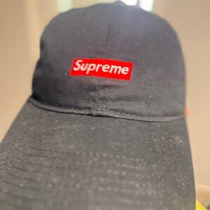 Supreme Black Hat with Red Logo